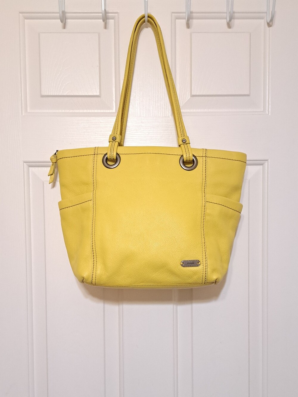 The Sak Yellow Chartreuse Pebbled Leather Handbag